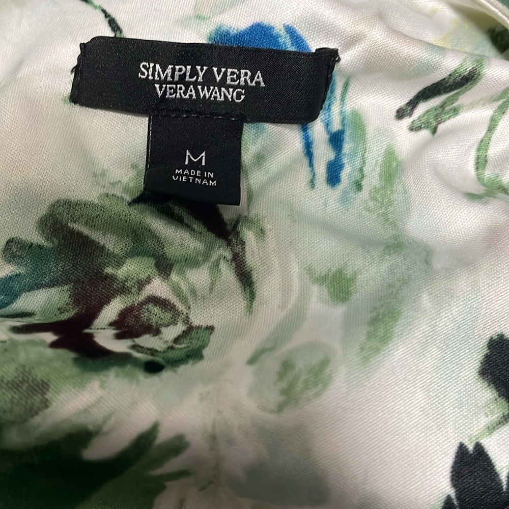 Simply Vera Vera Wang green floral dress size medium - Picture 8 of 8